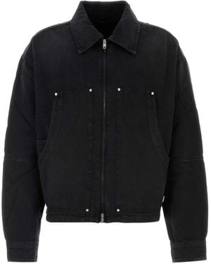 Amiri Zip-Up Denim Work Jacket - Black
