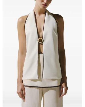 Baobab Bianca Ring-Detail Blouse - Natural