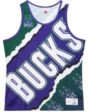 Mitchell & Ness X Milwaukee Bucks Jumbotron 2.0 Sleeveless Vest - Blue