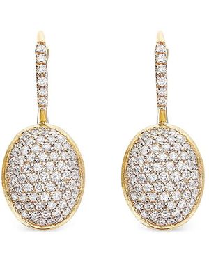 Nanis 18K Diamond Ball Earrings - White