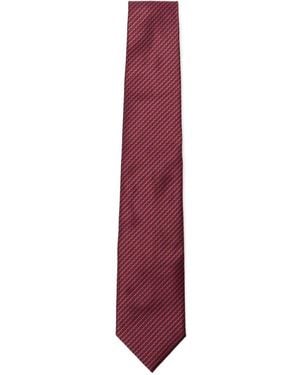 Brioni Striped Silk Tie - Purple