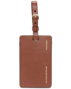 Victoria Beckham Targhetta Bagaglio Con Logo - Marrone