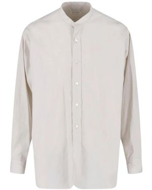 Kaptain Sunshine Band-Collar Cotton Shirt - White
