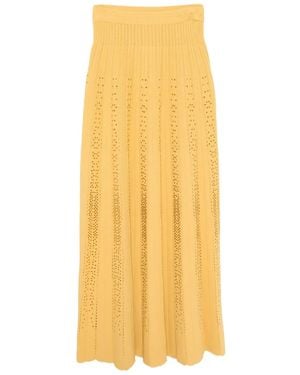 Elie Saab ビジュートリム ニットスカート - イエロー