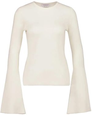 Gabriela Hearst Mason Bell-Sleeve Top - White