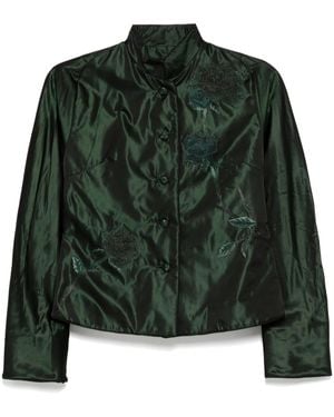 Shiatzy Chen Libre Collection Mandarin Collar Cotton Jacket - Green