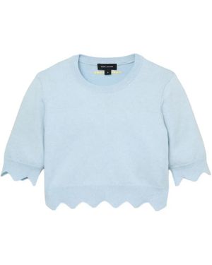 Marc Jacobs Daisy Gewelfde Cropped Trui - Blauw