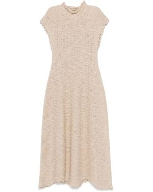 KHAITE Vestido de mezcla de seda - Neutro