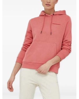 Peak Performance Embroidered-Logo Hoodie - Pink