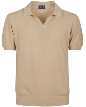 Drumohr Wingtip-Collar T-Shirt - Natural