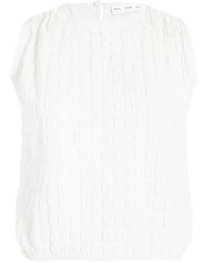 Proenza Schouler Bradley Textured Crew-Neck Top - White