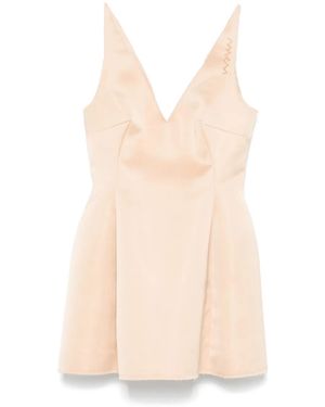 Marni Duchess Satin Mini Dress - Natural
