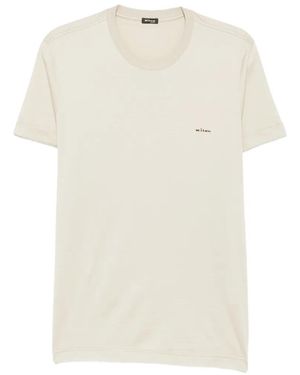 Kiton Logo-Embroidered T-Shirt - White