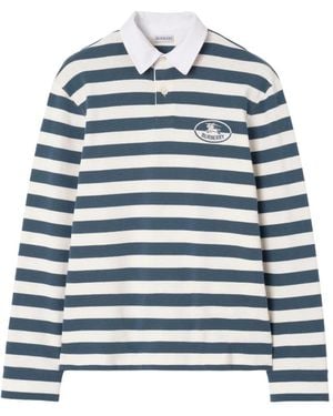 Burberry Camicia Stile Rugby - Blu