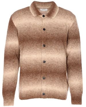 NN07 Cardigan À Rayures Délavées - Marron