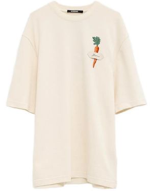 Jacquemus Logo-Print T-Shirt - Natural