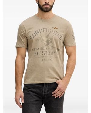 Aeronautica Militare Short-Sleeves T-Shirt - Natural