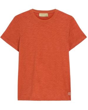 Momoní Calavera Embroidered Logo T-Shirt - Orange