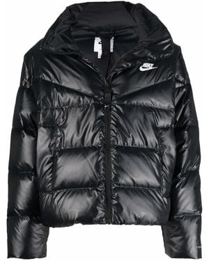 Nike Chest Logo-Print Jacket - Black