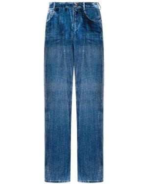 Pierre Louis Mascia Kandox Straight-Leg Trousers - Blue