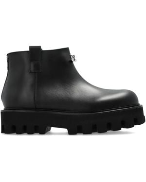 McQueen Zip-Fastening Lug-Sole Boots - Black