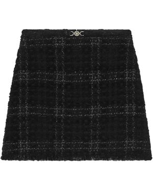Versace Falda Corta A Cuadros - Negro