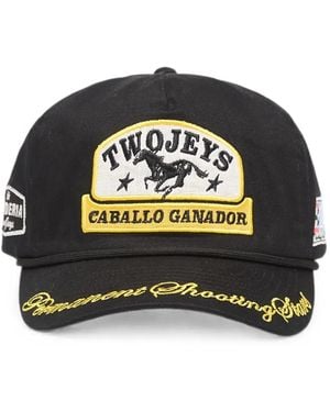 Twojeys Caballo Ganador Logo-Patch Baseball Cap - Black