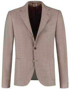 Luigi Borrelli Napoli Buttoned Single-Breasted Jacket - Brown