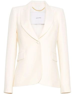 Adam Lippes Single-Breasted Tuxedo Blazer - Natural