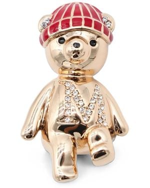 Max Mara Teddy Bear Brooch - White
