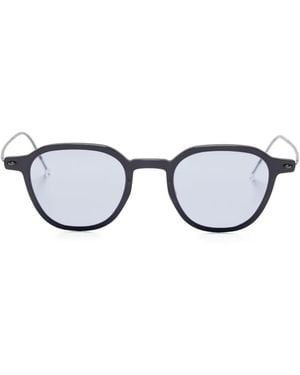 Lindberg 8348 Titanium Round-Frame Sunglasses - Black