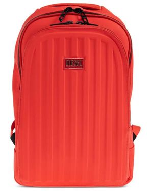 DIESEL Sac À Dos Nervuré À Plaque Logo - Red