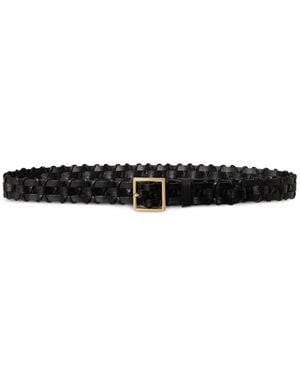 Polo Ralph Lauren Braided-Leather Belt - White