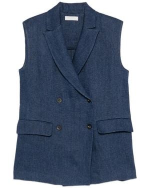 Antonelli Double-breasted Sleeveless Blazer - Blue