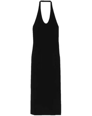 TOTEME Compact Knit Halter Dress - Black