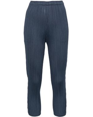 Pleats Please Issey Miyake Wormhole Trousers - Blue