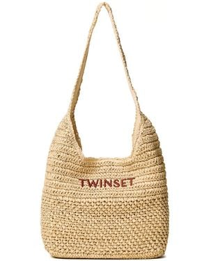 Twinset Embroidered Bucket Bag - Neutro