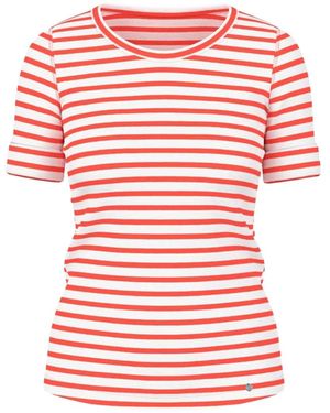 Marc Cain Striped T-Shirt - Pink