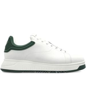 Emporio Armani Logo-Appliqué Trainers - White