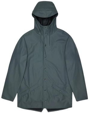 Rains Chaqueta Con Botones De Presión Y Capucha - Azul