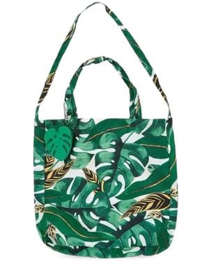 FARM Rio Tropical Leaf Printed Tote Bag - Green