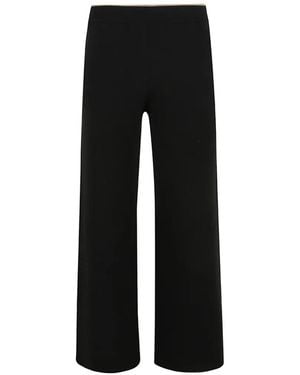Kiton Wide-Leg Knitted Trousers - Black