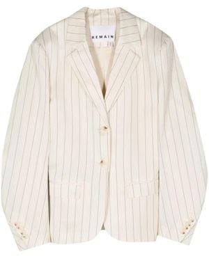Remain ストライプ シングルジャケット - ナチュラル