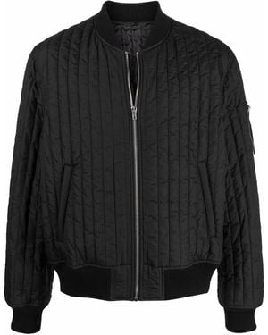 Helmut Lang Quilted Zip-Up Bomber Jacket - Black
