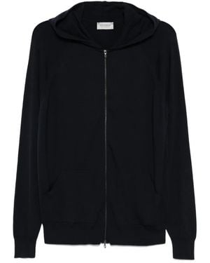 John Smedley Pull Zippé À Capuche - Noir