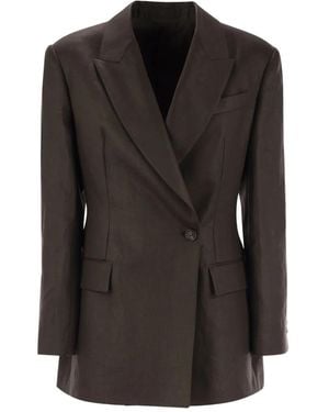 Brunello Cucinelli Double-Breasted Blazer - Black