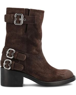 Chloé Dakota Leather Boots - Brown