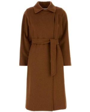 Max Mara Manuela Belted Camel Hair Coat - Brown