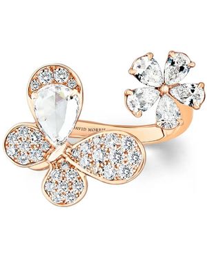 David Morris Anillo Pixie en oro rosa de 18 ct con diamantes - Blanco