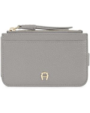 Aigner Paola Logo-Plaque Cardholder - Gray